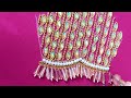 how to stitch hangings for elbow hands blouse design with aari work maggam works