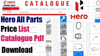 hero All parts price list 2021 || hero parts price list Catalogue pdf Download || hero parts pdf