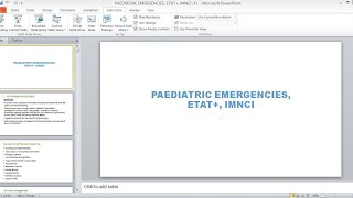 Paediatric Emergencies, ETAT + IMNCI_LESSON 3