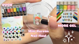 Korean Nail Haul | MORE Art Liquid | DVOK Canvas Gel | unboxing + mini tutorial