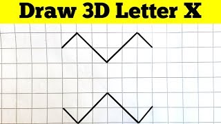 How to Draw Beautiful 3D Drawing X || Easy Drawing With Colour