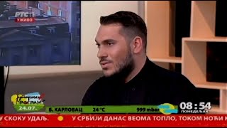 Nemanja Kovacevic novinar i Ruzica Blagojevic gosti Jutarnjeg programa RTS-a