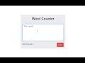 Create a Word Counter in HTML and JavaScript | Word Counter