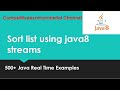 java 8 tutorial : How to sort list using java8 streams sorted method?