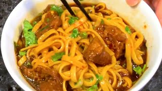 Braised Beef Noodle Soup (红烧牛肉面 Instant Pot版) - 这样做牛肉面，简单美味，好吃到连汤都不剩，一次能吃两大碗。#美食 #牛肉面 #香辣 #beefsoup