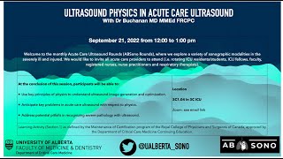 Ultrasound Physics In Acute Care Ultrasound