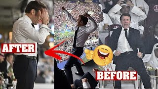 😂 French President Emmanuel Macron’s hilarious reaction to Mbappe Messi Goals in World Cup Final!