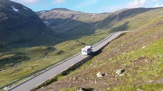 Recreational Vehicle On A Mountain Road Trip ---- 4k footage