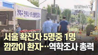 서울 확진자 5명중 1명 깜깜이 환자…역학조사 총력 / 연합뉴스TV (YonhapnewsTV)