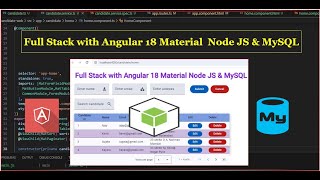 Full Stack + Angular 18 Material + Node JS + MySQL