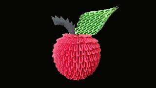 3d origami Christmas Eve Apple | How to make 3d Christmas Eve Apple with paper | 3d平安夜苹果,三角插折纸