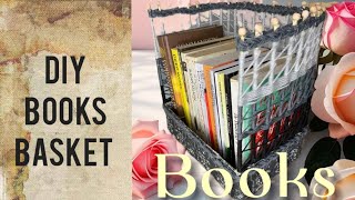 book basket making from bamboo skewers/diy Books basket #diy #books #bookrecommendations #craft