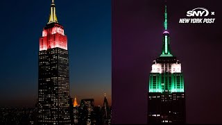 New Yorkers shocked the Empire State Building is lit up green for Eagles win | New York Post Sports