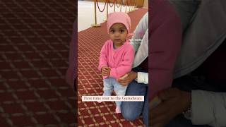 Gurudwara Visit for the first time 🕉️ #1yearold #waheguru #langar #kidsoutdoor #toddleractivities