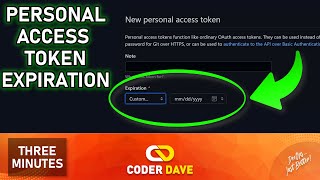 Add an Expiration Date to your GitHub Personal Access Tokens (PAT)