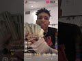 nle choppa flexing $20k on ig live