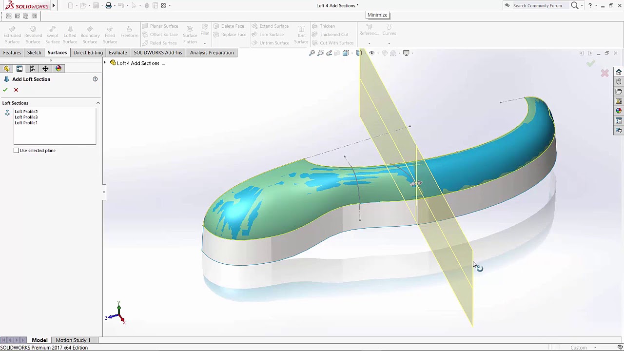 Solidworks Surface Loft