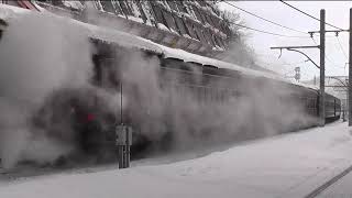 旧型客車にスチーム暖房が供給された瞬間の映像