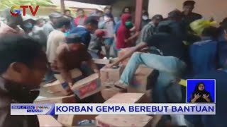 Serbu Kedatangan Relawan, Korban Gempa Sulbar Berebut Bantuan Logistik - BIS 21/01