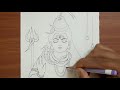 easy pencil drawing of lord shiva for sawan somvar bholenath drawing step by step