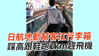 日航地勤幫客扛行李箱　踩高跟鞋跑1km趕飛機｜日本｜航空公司｜全日空｜ANA