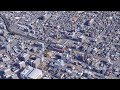 4k uhd 愛知県 小牧市 名古屋鉄道 小牧線 小牧駅周辺の空撮アニメーション