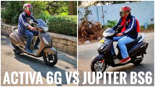 activa 6g vs jupiter classic bs6 || side by side comparison of the most sold scooters in the market