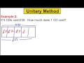 Unitary Method (Video 1) - Year 9