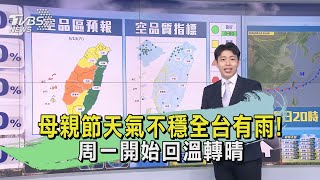 母親節天氣不穩全台有雨! 周一開始回溫轉晴｜TVBS新聞 @TVBSNEWS01