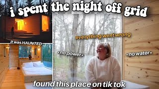 overnight in the worlds SMALLEST cabin *GONE WRONG* | vlogmas day 18