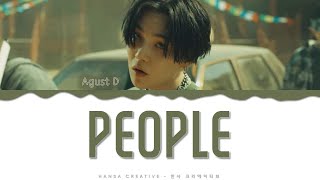 Agust D - 'People' Lyrics Color Coded (Han/Rom/Eng)
