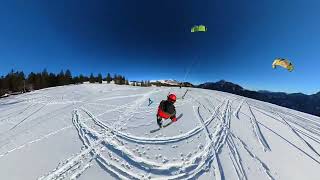 Snowkiting a windy bluebird day! #flysurferkiteboarding #snowkiting #snowkite