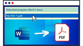 Jak zapisać dokument WORD.docx jako PDF (nowy Office) | Poradnik 💡