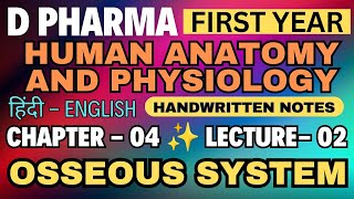 Axial Skeleton | Ch-04/L-2 | Osseous System | Human Anatomy and Physiology D Pharma first year #new