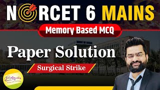 NORCET 6 MAINS #Paper Solution #Memory Based MCQ   By JINC Jodhpur