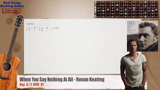 🎸 When You Say Nothing At All - Ronan Keating Guitar Backing Track with chords and lyrics