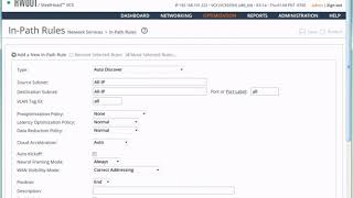 Configuring In Path Rules and Peering on Riverbed SteelHead