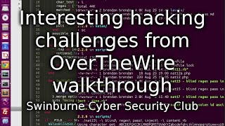 OverTheWire challenges walkthrough by Brendan Weibrecht - SCSC club meeting 08