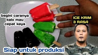 IDE BISNIS ICE KRIM STIK lapis pandan strobery