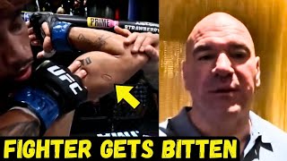 Dana White REACTS To UFC Fighter Being Bit (Footage)