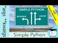 *args | **kwargs | Simple Tutorial | #Shorts