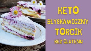 Szybki kokosowy keto torcik 🍰 | Bez pieczenia | Bez glutenu