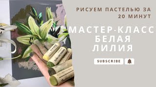 Мастер-класс с ДЕМОНСТРАЦИЕЙ. Лилия на НАЖДАЧНОЙ бумаге. Как рисовать цветы пастелью ?