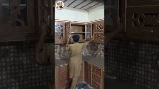 Wooden modular kitchen making process|kitchen cabinets making#kitchen design#woodworking