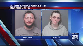 Two arrested after police allegedly seize drugs, $4K from Ware home