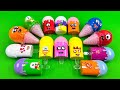 Hunting Numberblocks with CLAY in Ice Cream Cone,... Coloring! Satisfying ASMR Videos