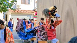 高岡市  開発本町の獅子舞 町廻し 富山県高岡市 2023 A festival where the lion god exorcises evil spirits