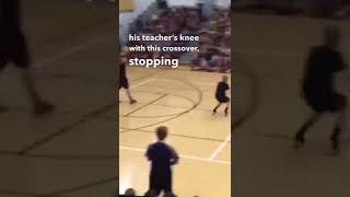 He dislocated his teacher’s knee with a NASTY crossover 😱 #shorts