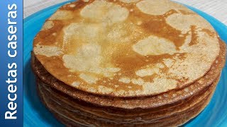 Cómo preparar PANQUEQUES de Harina Integral. CREPES Receta.