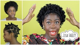 4c Hair Bantu Knots Out On Short Natural Hair